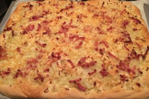 Cliquez pour zoomer ! Fougasse chèvre et lardons au Thermomix