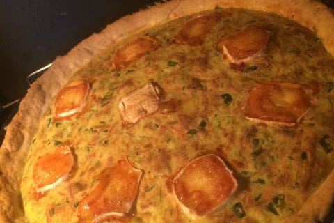Cliquez pour zoomer ! Tarte courgette, jambon & chèvre au Thermomix