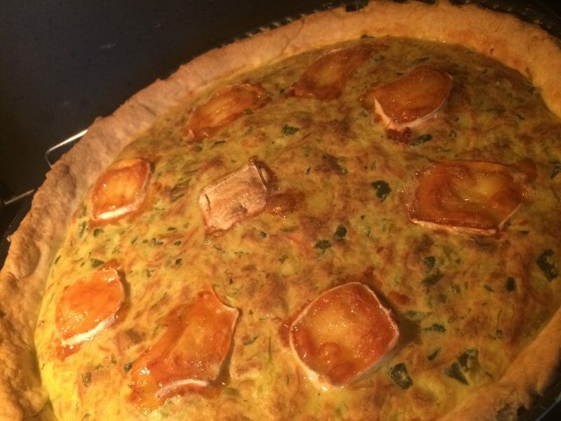Cliquez pour zoomer ! Tarte courgette, jambon & chèvre Thermomix par steph@