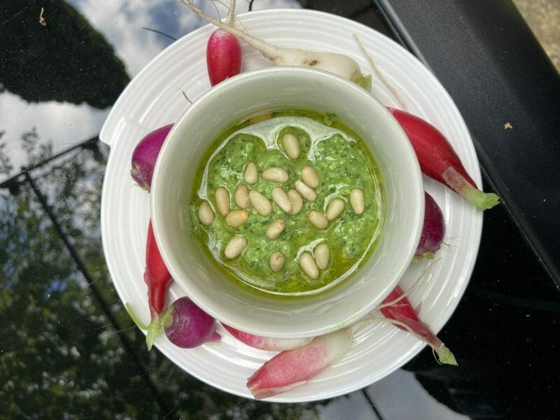 Cliquez pour zoomer ! Pesto aux fanes de radis Thermomix par karine_390