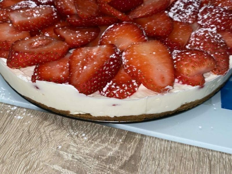 Cliquez pour zoomer ! Tarte aux fraises sans cuisson Thermomix par clothylde
