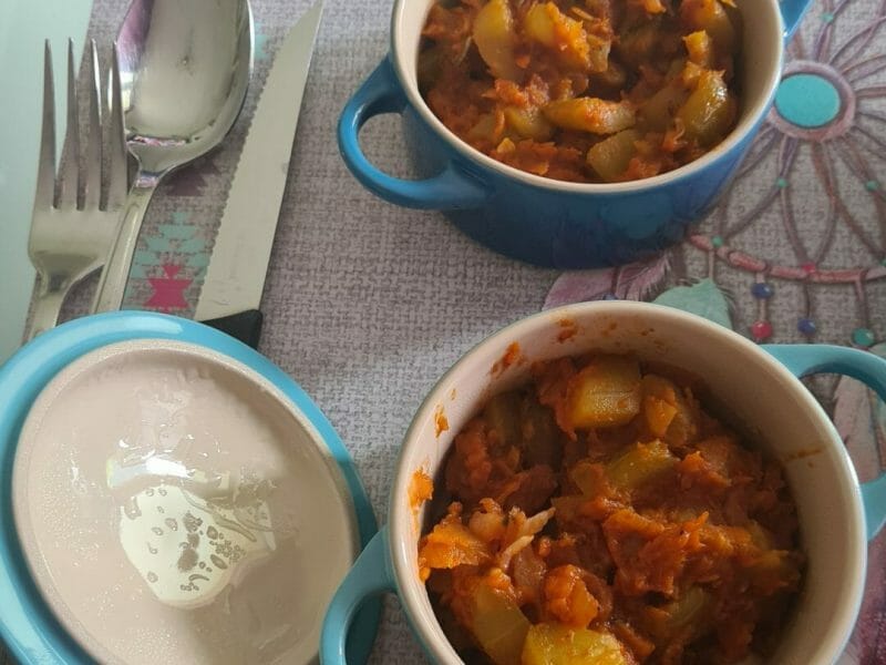 Cliquez pour zoomer ! Concombre cuit lardons tomate paprika Thermomix par sophie_751