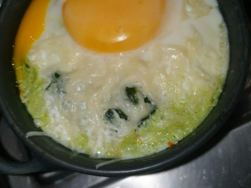 Cliquez pour zoomer ! Oeufs cocotte épinards et chorizo Thermomix par eva_118