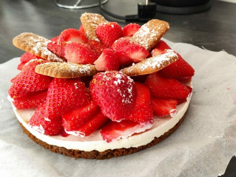 Cliquez pour zoomer ! Tarte aux fraises sans cuisson Thermomix par christophe_156
