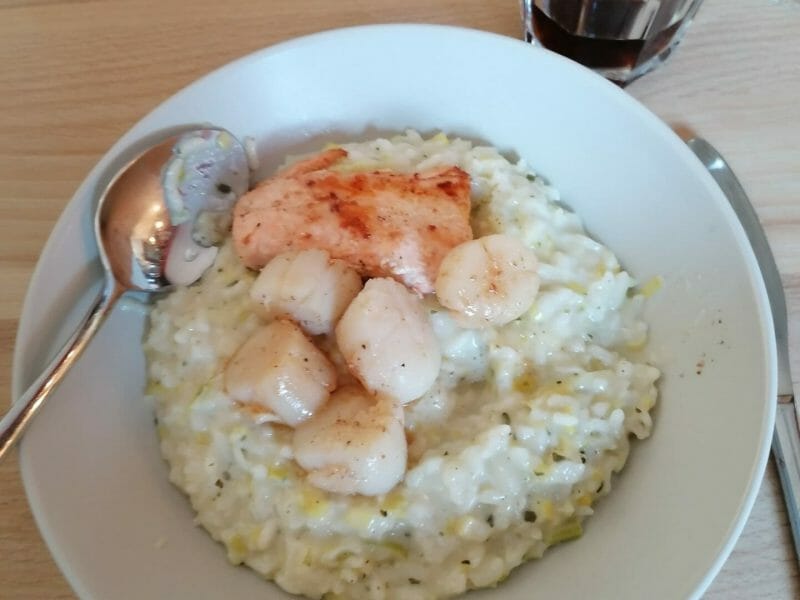 Cliquez pour zoomer ! Risotto aux Saint Jacques et poireaux Thermomix par pirev