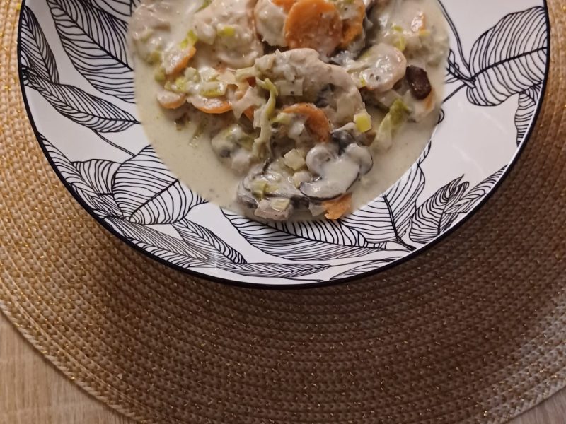 Cliquez pour zoomer ! Blanquette de dinde au bleu d’auvergne Thermomix par skapin