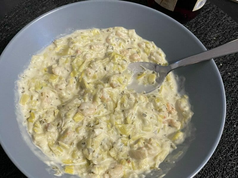 Cliquez pour zoomer ! Crevettes roses aux poireaux Thermomix par louisedgdn