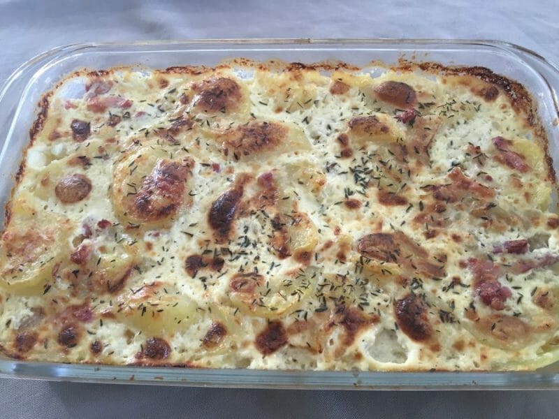 Gratin de pommes de terre à la normande au Thermomix - Cookomix