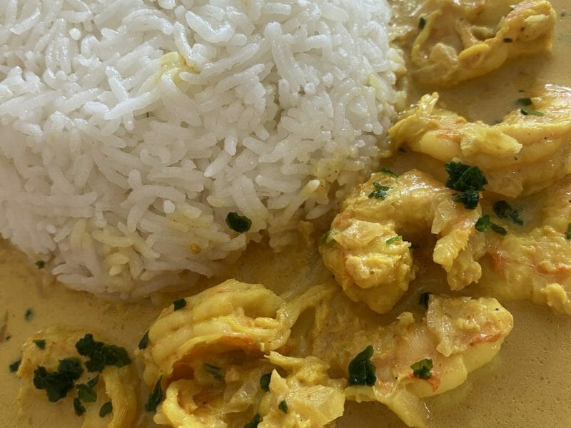 Cliquez pour zoomer ! Curry de crevettes au lait de coco Thermomix par angel_grego