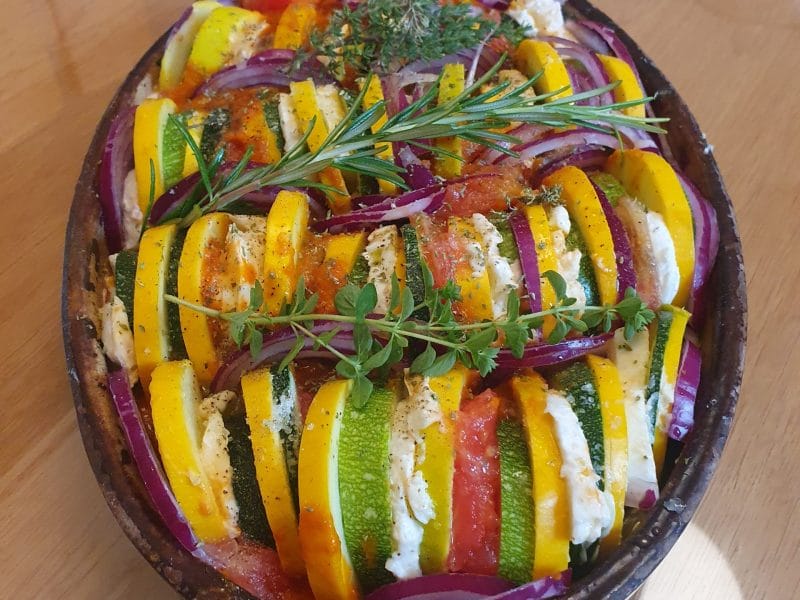 Cliquez pour zoomer ! Tian de légumes et mozzarella Thermomix par domino543