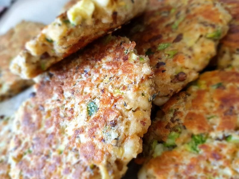 Cliquez pour zoomer ! Steaks lentilles, pois chiches, courgettes Thermomix par linou20