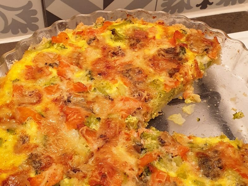 Cliquez pour zoomer ! Tarte aux brocolis et roquefort Thermomix par cookyss