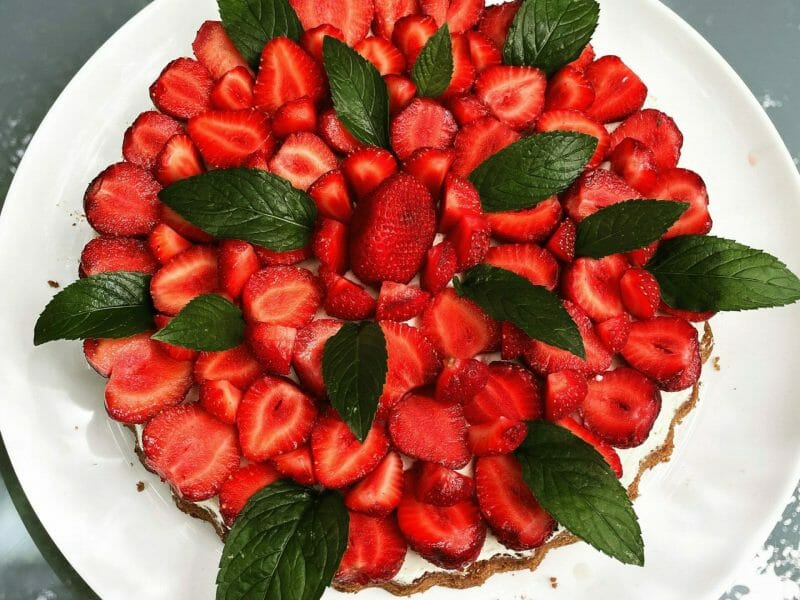 Cliquez pour zoomer ! Tarte aux fraises sans cuisson Thermomix par laurelehy83