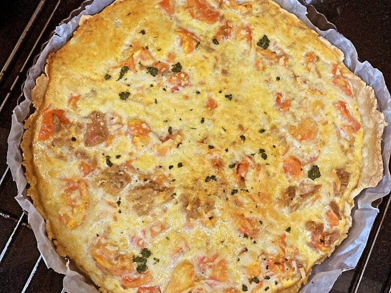 Cliquez pour zoomer ! Tarte au thon, tomate et moutarde Thermomix par salmasb