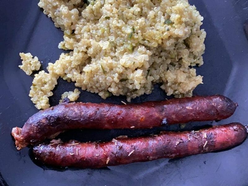 Cliquez pour zoomer ! Risotto de quinoa, courgettes et saumon Thermomix par sandra_501