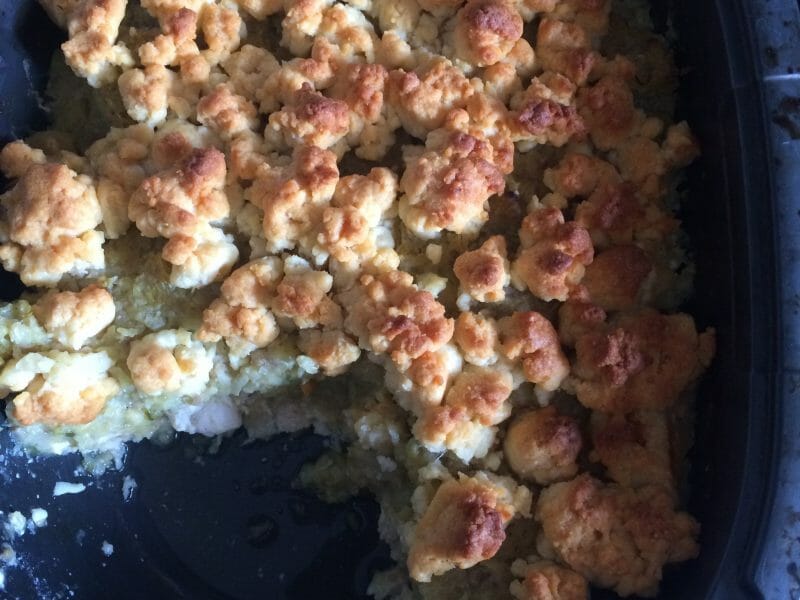 Cliquez pour zoomer ! Crumble poulet, courgettes et parmesan Thermomix par Nor@