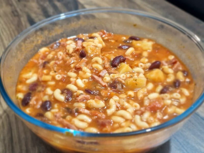 Cliquez pour zoomer ! Soupe aux haricots rouges et coquillettes Thermomix par gaelle2403