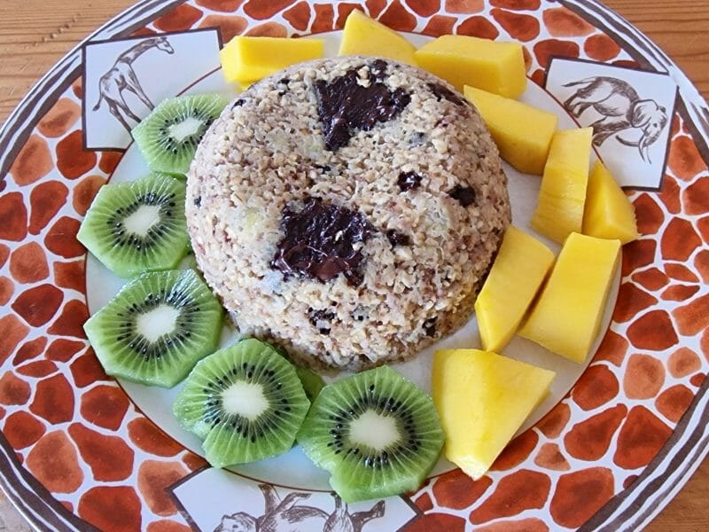 Cliquez pour zoomer ! Bowl cake banane et pépites de chocolat Thermomix par gaelle2403