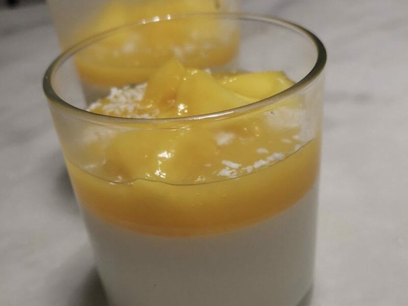 Cliquez pour zoomer ! Panna cotta coco mangue Thermomix par ZedZed