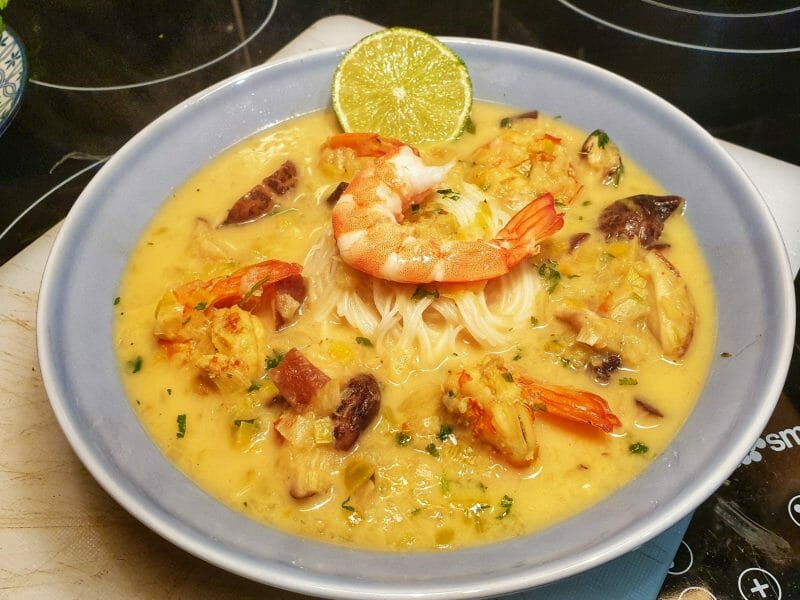Cliquez pour zoomer ! Soupe thaï crevettes et lait de coco Thermomix par anna_maria