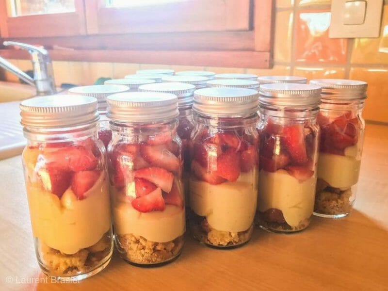 Cliquez pour zoomer ! Tarte aux fraises destructurée Thermomix par Lele74