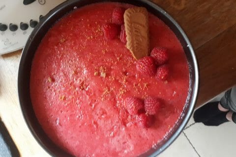 Cliquez pour zoomer ! Panna cotta citron sur sablé spéculoos et miroir de mangue Thermomix par Camille_1811