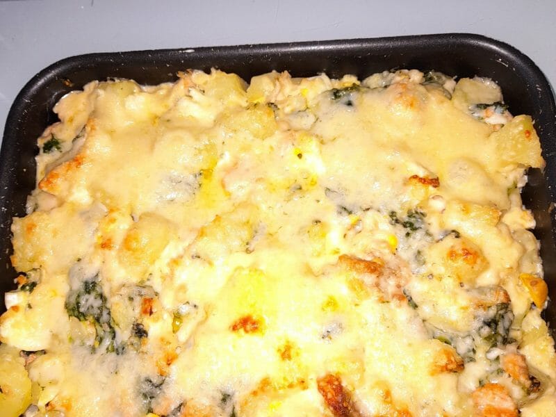 Cliquez pour zoomer ! Gratin de pommes de terre, saumon et épinards Thermomix par Choblet Ghislaine