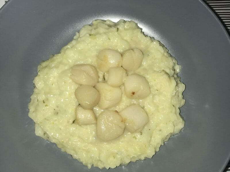 Cliquez pour zoomer ! Risotto aux Saint Jacques et poireaux Thermomix par laetitia_715