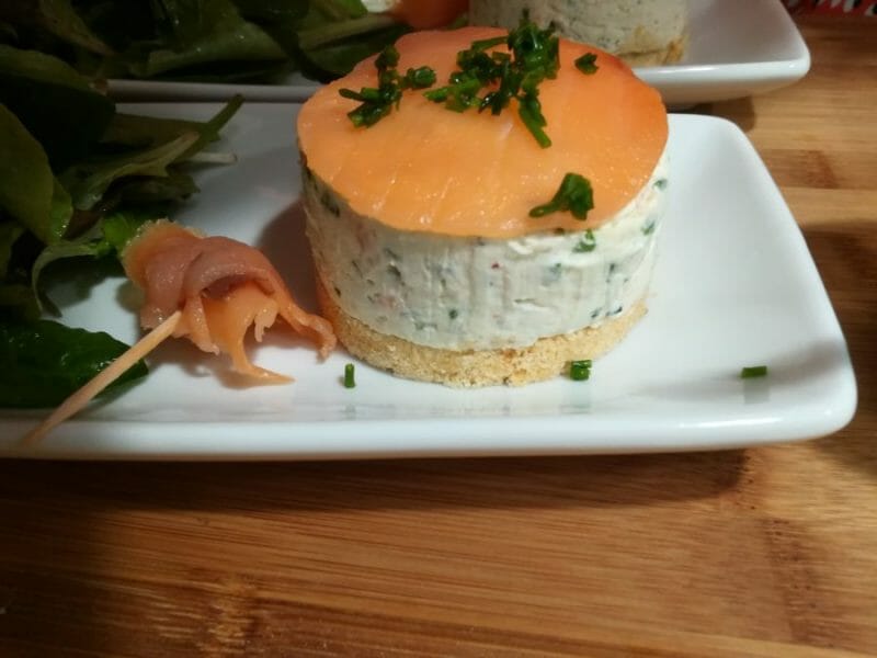 Cliquez pour zoomer ! Cheesecake au saumon sans cuisson Thermomix par fourchette84