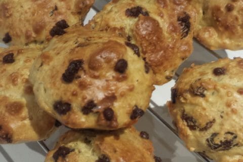 Cliquez pour zoomer ! Muffins au son d’avoine et aux pépites de chocolat au Thermomix