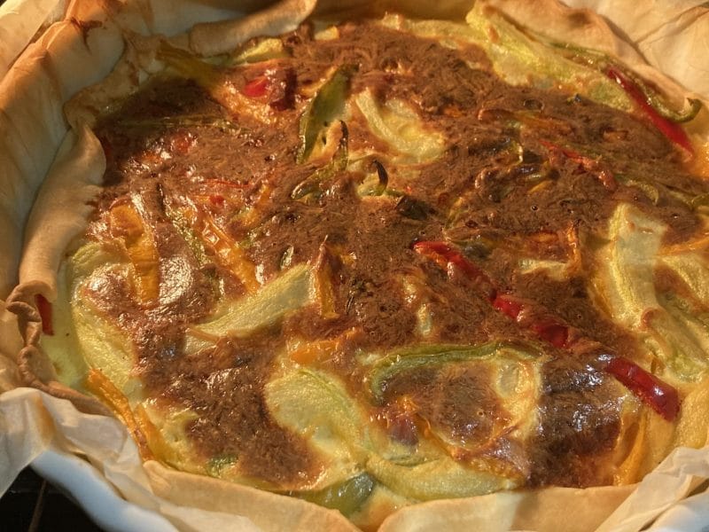 Cliquez pour zoomer ! Quiche poivrons et courgettes Thermomix par mimosas44