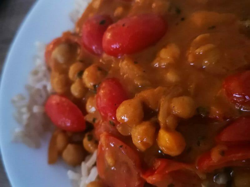 Cliquez pour zoomer ! Curry de pois chiches au lait de coco Thermomix par louvita
