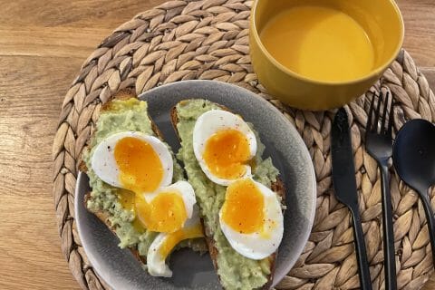 Cliquez pour zoomer ! Tartine avocat et oeuf mollet Thermomix par doudouchek