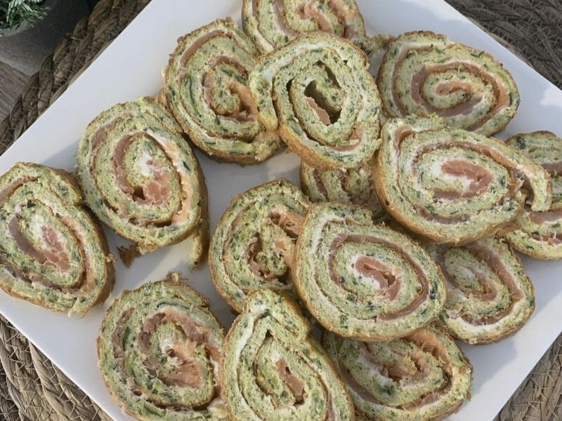 Cliquez pour zoomer ! Roulé aux courgettes et au saumon fumé Thermomix par Sara bontemps