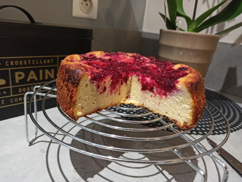Cliquez pour zoomer ! Gâteau à la ricotta, amandes et framboises Thermomix par amelie0305