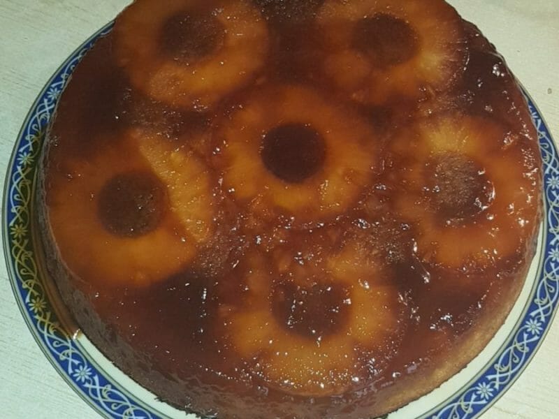 Cliquez pour zoomer ! Gâteau renversé à l’ananas Thermomix par Kiwako75