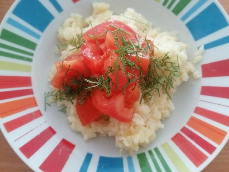 Cliquez pour zoomer ! Risotto tomates cerises basilic Thermomix par jucamilleromane