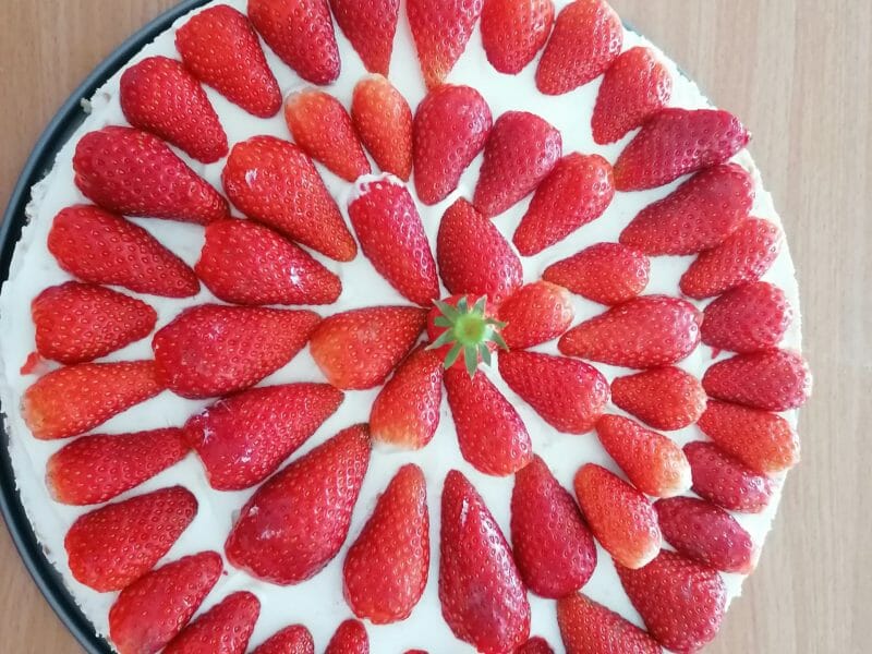 Cliquez pour zoomer ! Tarte aux fraises sans cuisson Thermomix par jucamilleromane