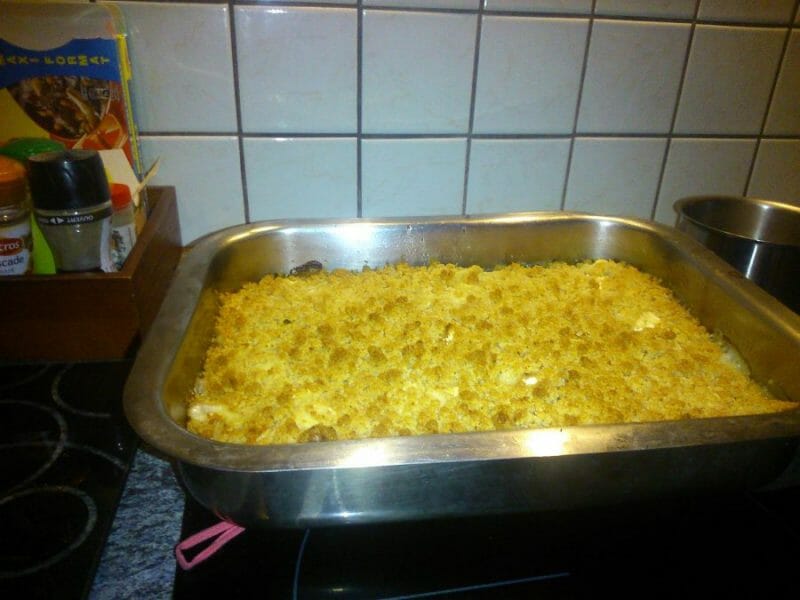 Cliquez pour zoomer ! Crumble courgettes, chèvre et lardons Thermomix par TINY11