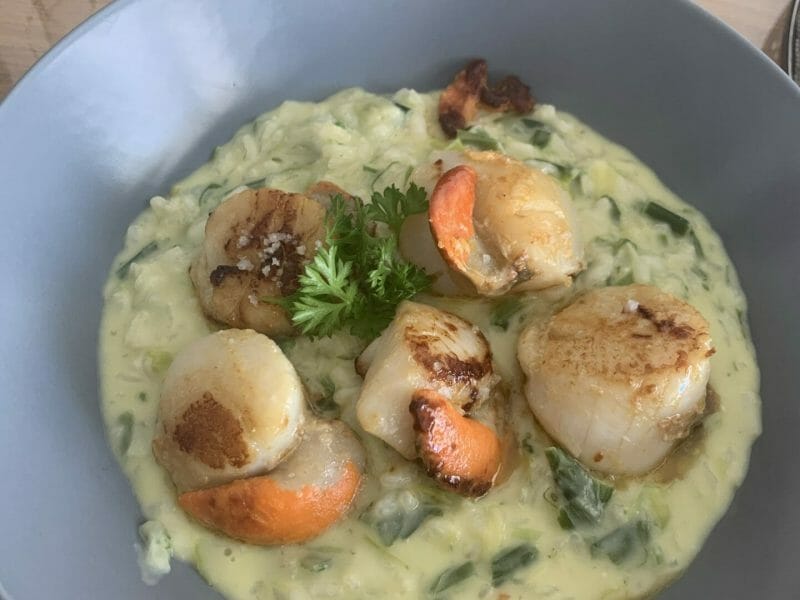 Cliquez pour zoomer ! Risotto aux Saint Jacques et poireaux Thermomix par shonnie