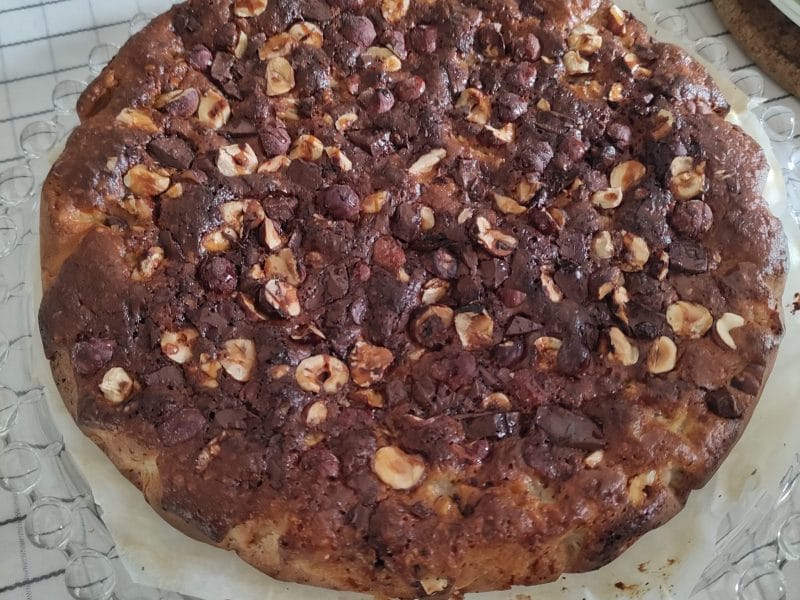 Cliquez pour zoomer ! Moelleux poires, noisettes et chocolat Thermomix par Sandy06