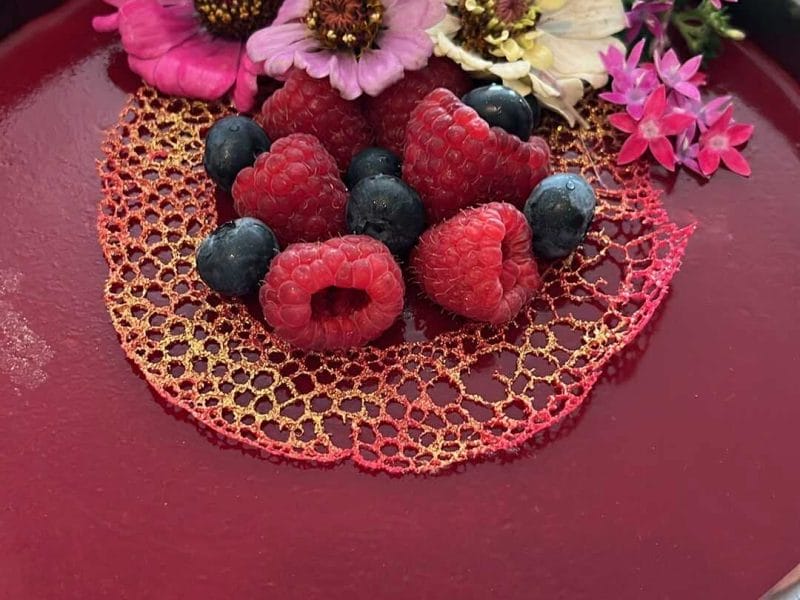 Cliquez pour zoomer ! Bavarois aux framboises Thermomix par solene_a