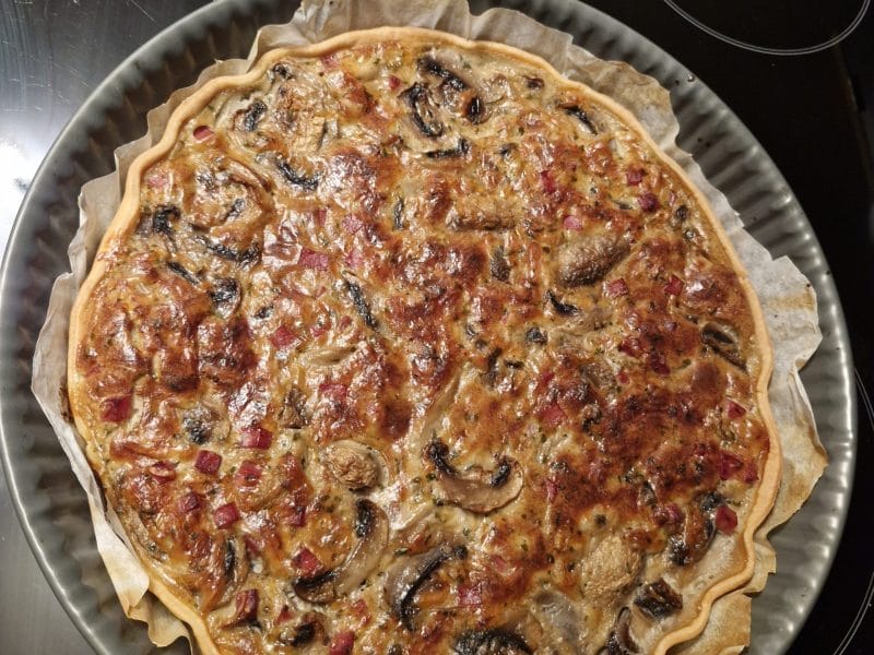 Cliquez pour zoomer ! Tarte champignons et lardons Thermomix par eline_17