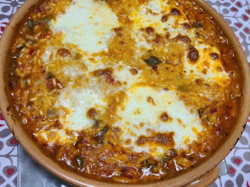 Cliquez pour zoomer ! Gratin de riz façon pizza Thermomix par sandrine_2303