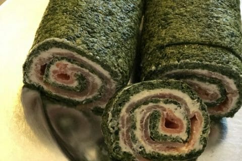 Cliquez pour zoomer ! Roulé aux épinards, saumon et Boursin Thermomix par Tiboutch