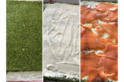 Cliquez pour zoomer ! Roulé aux épinards, saumon et Boursin Thermomix par Tiboutch