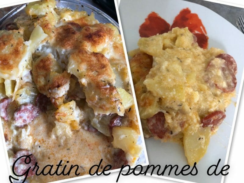 Cliquez pour zoomer ! Gratin de pommes de terre au chorizo Thermomix par Tiboutch