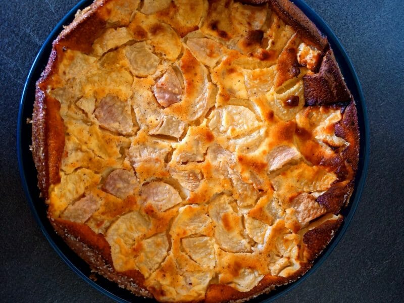 Cliquez pour zoomer ! Clafoutis aux pêches Thermomix par nikita_7