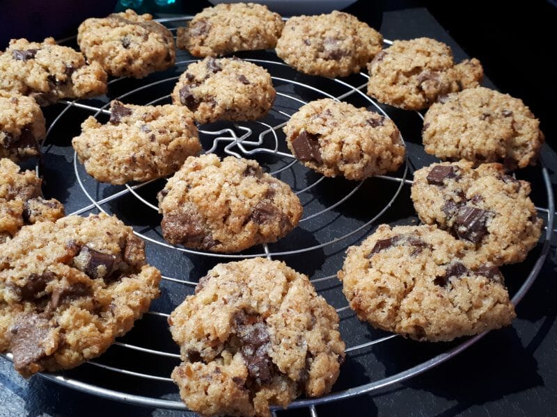 Cliquez pour zoomer ! Cookies au pain rassis et pépites de chocolat Thermomix par Prine