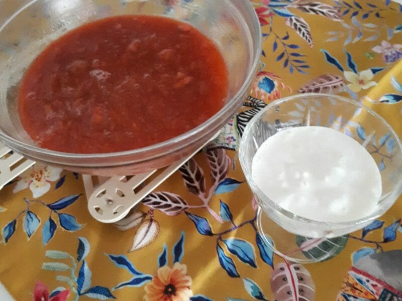 Cliquez pour zoomer ! Compote fraise rhubarbe Thermomix par sanchita